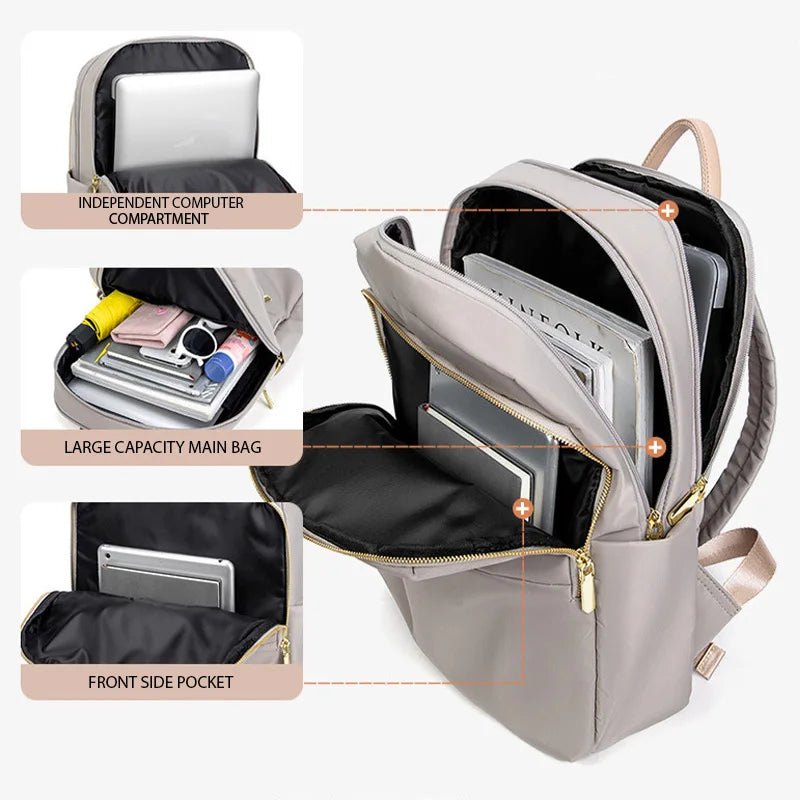 Women backpack oxford cloth waterproof Shockproof Fashion Office Lady Bag 13 14 inch laptop backpack