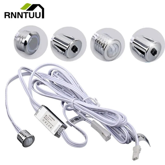 Touch sensor switch Hand Sweep Switch 5A 12V-24V PIR Motion Sensor Hand Wave Scan Smart LED Closet Cabinet light/Wardrobe lamp