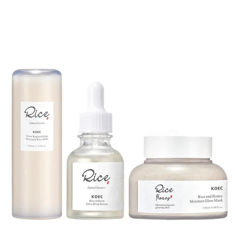Rice Extract Deep Moisturizing Koec Rice Honey Facial Care Set Face Cream Serum Toner Facial Smear Mask Whiten Eye Cream Product