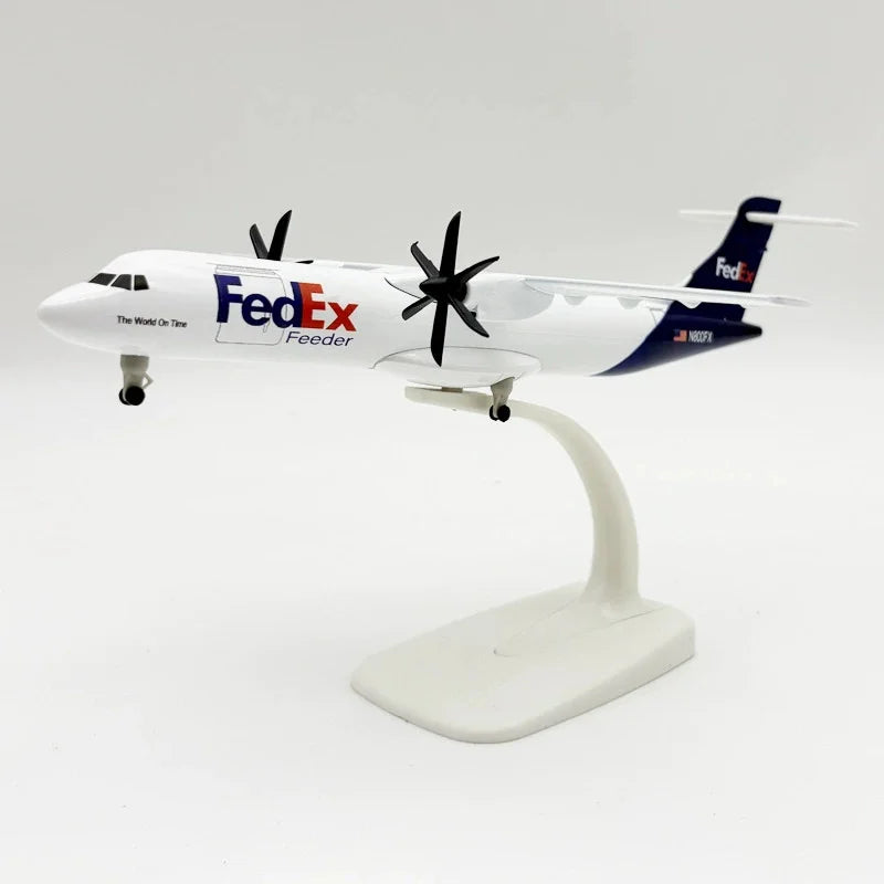 1 400 model planes Air FEDEX Airlines ATR Metal scale aircraft 20cm Diecast airplane models w Wheels Landing Gears Toys