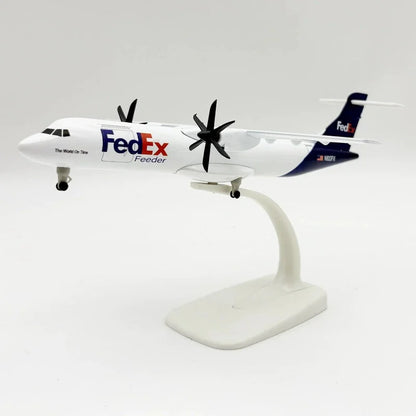 1 400 model planes Air FEDEX Airlines ATR Metal scale aircraft 20cm Diecast airplane models w Wheels Landing Gears Toys
