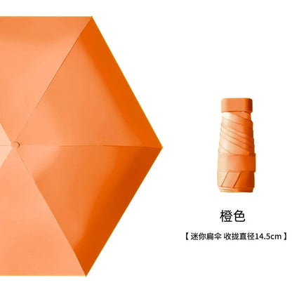 UPF50+ Mini Umbrella Sun Protection Pocket Umbrella Capsule Rainproof Outdoor Traveling Sunshade Portable Parasol Rain Umbrella