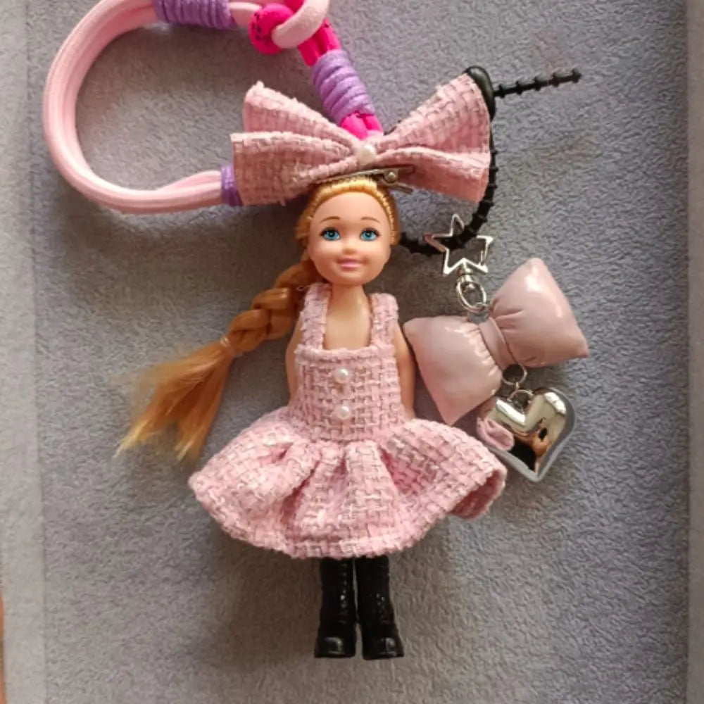 2024 Newest Cute Doll Pendant Hanging Backpack Ornament DIY Change Clothes Bag Charm Car Key Ring Bag Decoration for Doll