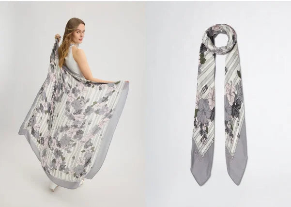 2025 Spring and autumn new women's fashion classic large square scarf warm sun protection scarf shawl