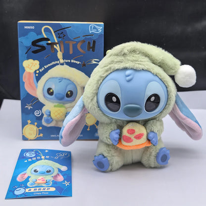 Stitch Eat Something Before Sleep Series Blind Box Plush Vinyl Toys Cute Doll Replica Mystery Box Bag Pendant Decor Gift