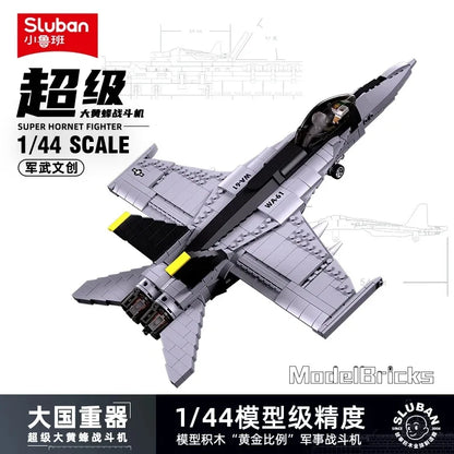 Sluban WW2 Military F-14 Su-27 F/A-18 Fighter Air Weapon Building Blocks MI-24 Ka-52 Helicopter Classic Model Aircraft Toys Gift