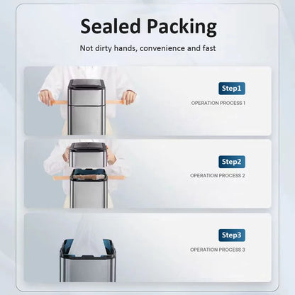 Wastebasket 20-liter Trash Can Stainless Steel Large Kitchen Garbage Can Smart Trash Can 20l 15l Food Waste Bin Automatic Sensor