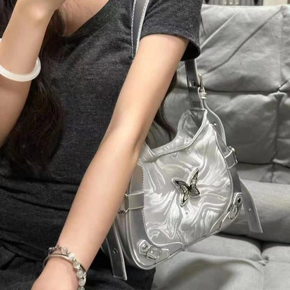Butterfly Pu Leather Shoulder Bag American Retro Handbag Armpit Bag Storage Bag Tote Women's Bags Purse Tote Bags Purse