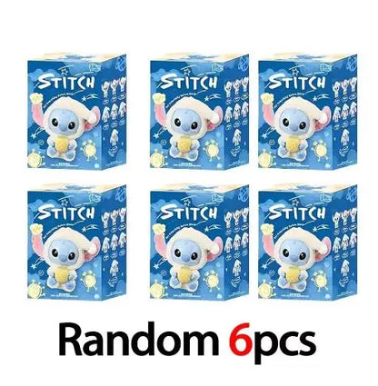 Stitch Eat Something Before Sleep Series Blind Box Plush Vinyl Toys Cute Doll Replica Mystery Box Bag Pendant Decor Gift