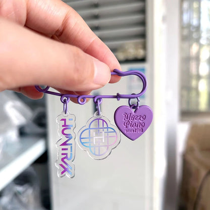 1-9PCS KPop Demo Hunters Keychain Tiger Saja Boy Cosplay Bag Hanging Pendant Anime Keyrings Bag Charms Xmas Gift Necklace Set