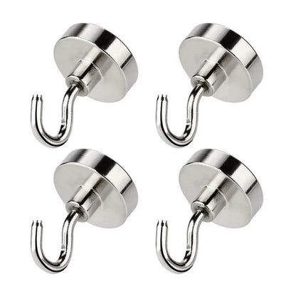 1-8 PCS Strong Neodymium Magnetic Hook Hold Up To 12kg 5Pounds Diameter 20mm  Magnets Quick Hook For Home Kitchen Workplace etc