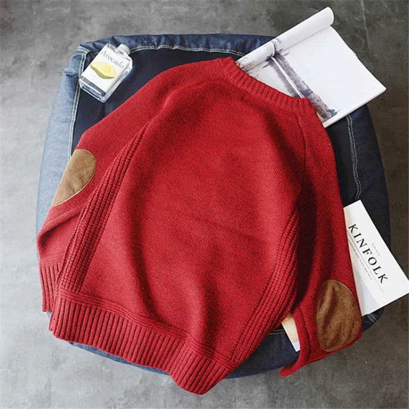 2025 New Men Pullover Sweater Autumn Fashion Casual Loose Thick O Neck Wool Knitted Oversize Harajuku Streetwear Knitwear M-5Xl