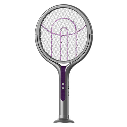 Rotating Head Mosquito Swatter 2-In-1 Mosquito Killer Lamp Multi Functional Mosquito Swatter Bat Swatter Rechargeable for Home
