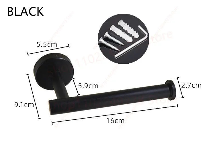 Self adhesive toilet roll paper holder No Drill Towel Rack Stainless Steel wall Mount stand organizer Kitchen Bath Accessories