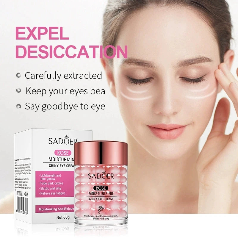 SADOER Hyaluronic Acid 24K Golden Sakura Eye Cream Anti Dark Circles Anti Wrinkles Moisturizing Anti-aging Creams Eyes Skin Care