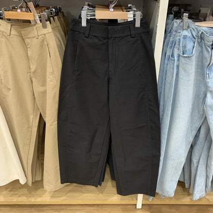 Women's Knitted Wide Leg Pants Casual Trousers Autumn Winter New Sle High Waist Zipper Cotton Loose Fit Comfortable Casual ...