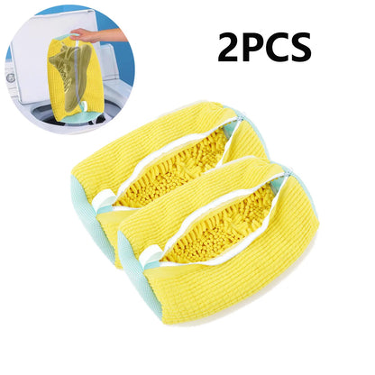 Washing Shoes Bag Padded Net Laundry Shoes Protector Fluffy fibers Polyester Sneaker Washing Friendly Laundry Bag Drying Bags