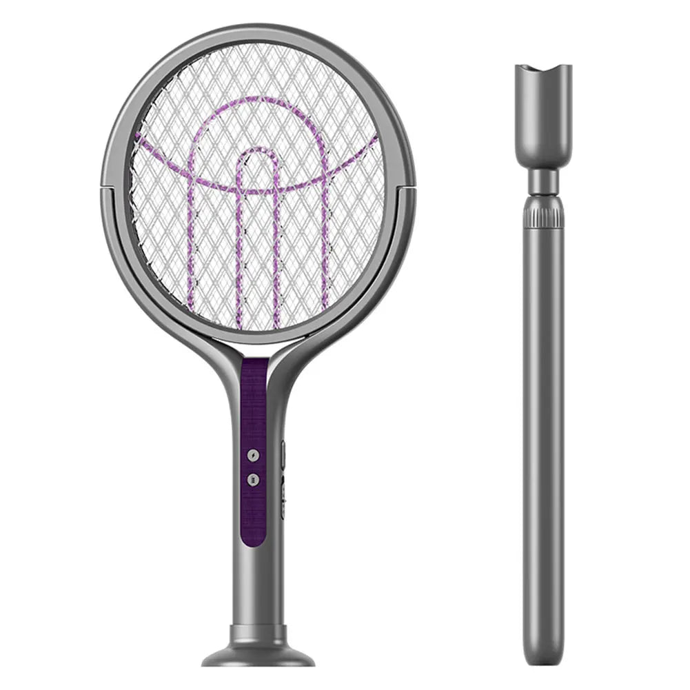 Rotating Head Mosquito Swatter 2-In-1 Mosquito Killer Lamp Multi Functional Mosquito Swatter Bat Swatter Rechargeable for Home