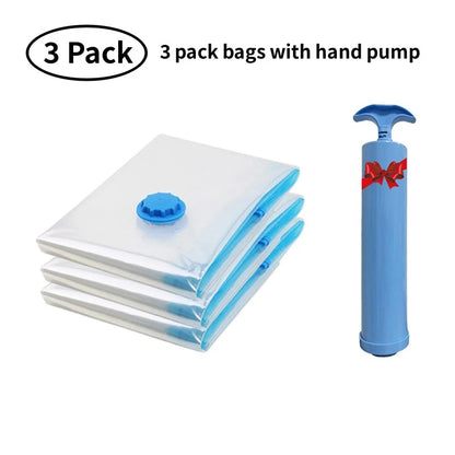 8/5/3/1PCS Vacuum Storage Bags Compression Pack Vacuum Bag for Storing Clothes Bedding Blanket Space Save Travel Bag Organizer