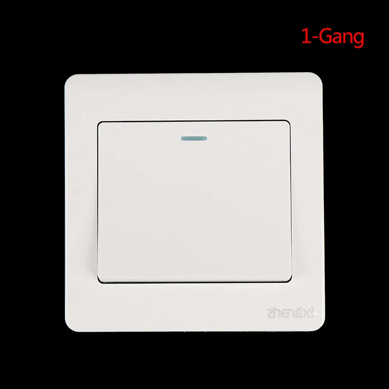 Wall Switches 1/2/3/4 Gang Button Wall Light Switch On / Off Push Button Interruptor Stainless Steel Panel Work With LED Lamp