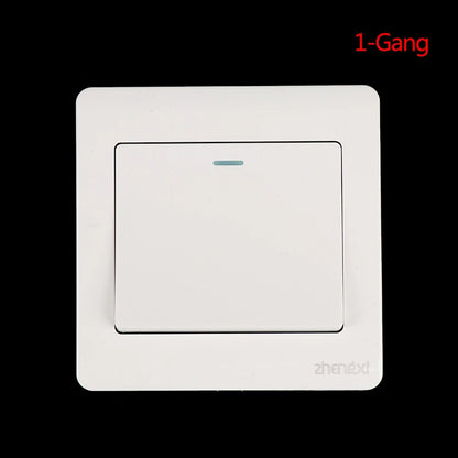 Wall Switches 1/2/3/4 Gang Button Wall Light Switch On / Off Push Button Interruptor Stainless Steel Panel Work With LED Lamp
