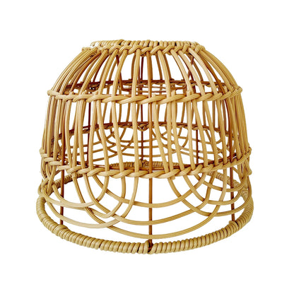 Weave Rattan Lampshade Retro Chandelier Light Cover Ceiling Pendant Lamp Cover for Home Living Room Bedroom Teahouse Hotel