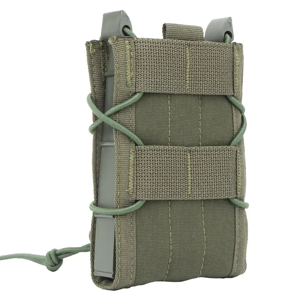 5.56 9mm ammunition bag AK M4 AR15 rifle pistol single magnetic bag Molle soft leather case