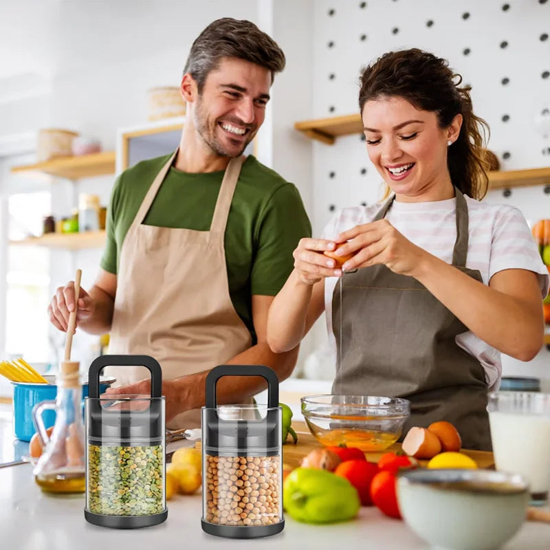 Vacuum Transparent Coffee Bean Storage Tank High Quality Storage Tank Suitable For Kitchen And Home Seal Exhaust And Freshness