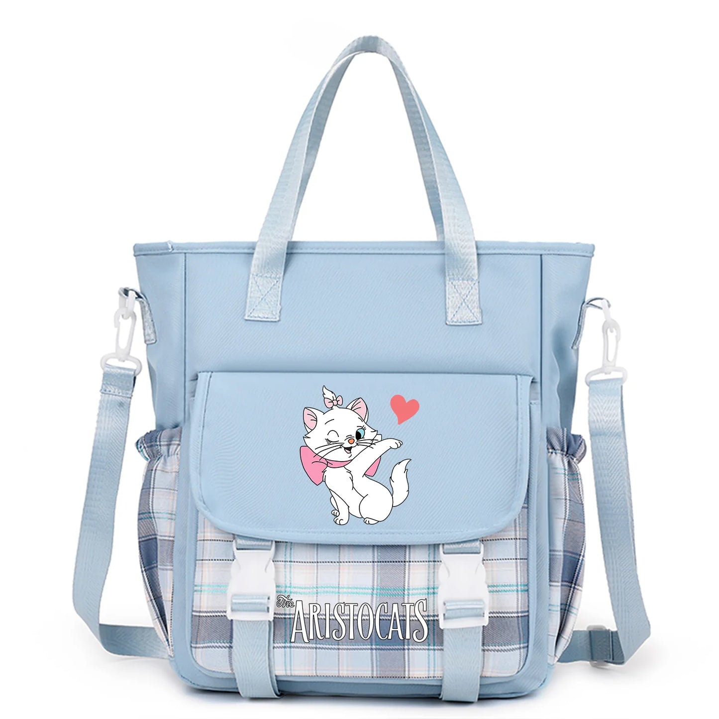 The Aristocats Marie Cat Handbag Shoulder Bag Messenger Bag Carrying Bag for Teenager Girls Boys Schoolbag Travel Shoulder Bag