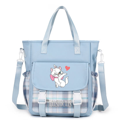 The Aristocats Marie Cat Handbag Shoulder Bag Messenger Bag Carrying Bag for Teenager Girls Boys Schoolbag Travel Shoulder Bag