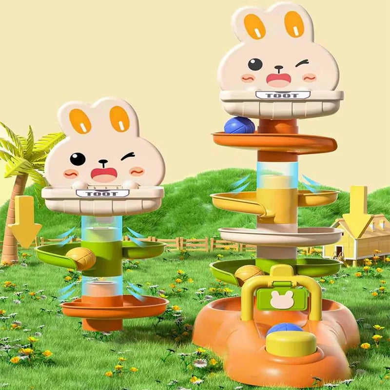 Montessori Toys Ball Drop Toy for Toddler 1 2 3 Ages Stacking Tower Toy Baby Development Game Educational Activity Birthday Gift