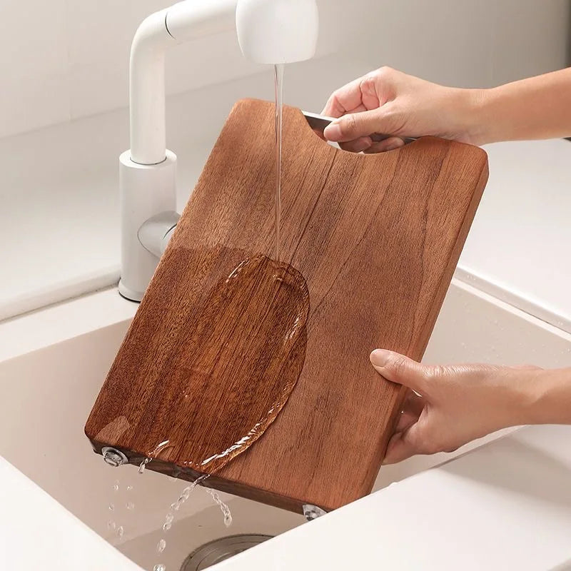 Solid Wood Cutting Board Hickened Ebony Cutting Board Antibacterial Mildew Kitchen Accessories Wooden No Paint No Wax