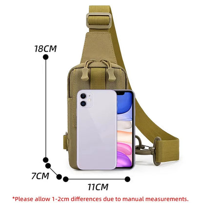 Tactical Fishing Chest Bag Outdoor Men Shoulder Bag Mobile Phone Pouch Sports Storage Bag Outdoor Hiking Hunting Fanny Pack
