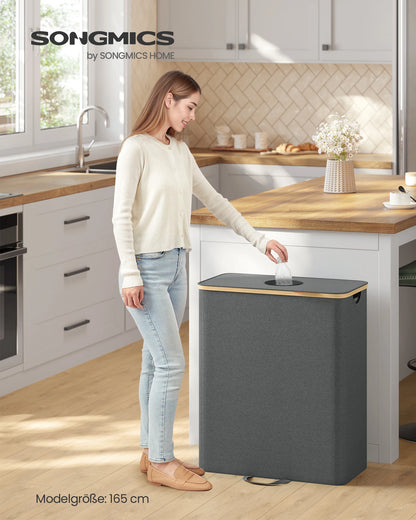 SONGMICS Deposit Bottle Collection container bottles Collector Empty Recycled container with Hole Lid Inner Bag with Handles kitchen