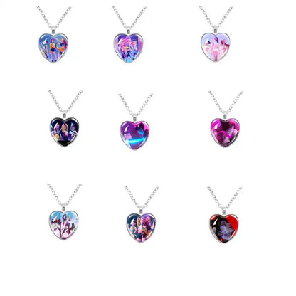 1-9PCS KPop Demo Hunters Keychain Tiger Saja Boy Cosplay Bag Hanging Pendant Anime Keyrings Bag Charms Xmas Gift Necklace Set