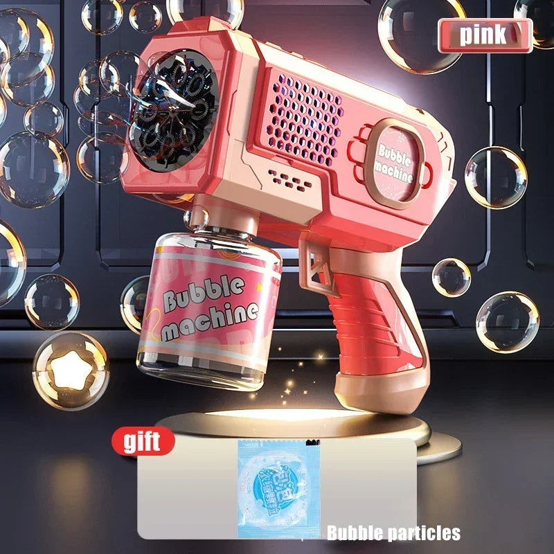 Space Electric Automatic Bubble Machine Bubble Gun Summer Beach Bathing Outdoor Games Children Fantasy Kids Bubble Toy