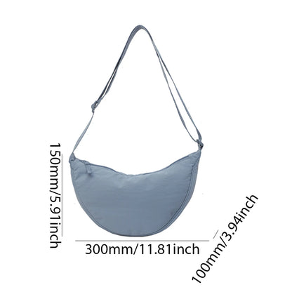 Women Fashion Cloud Shoulder Bag Solid Color Crossbody Crescent Bag Stylish Crossbody Bag Adjustable Strap for Vacation Party