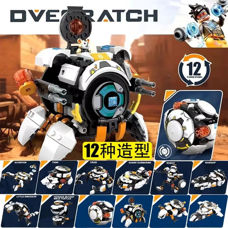 Ornamental Decoration Overwatch Character Wrecking Ball Mini Model Action Figure Block Compatible LegoBall Brick Toys Gifts