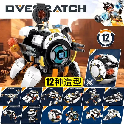Ornamental Decoration Overwatch Character Wrecking Ball Mini Model Action Figure Block Compatible LegoBall Brick Toys Gifts