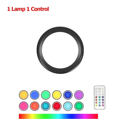 Under Cabinet Lighting Remote Control Wireless Shelf Light Battery Operated Lights Night Light Timmer for Closet Bedroom Kitchen