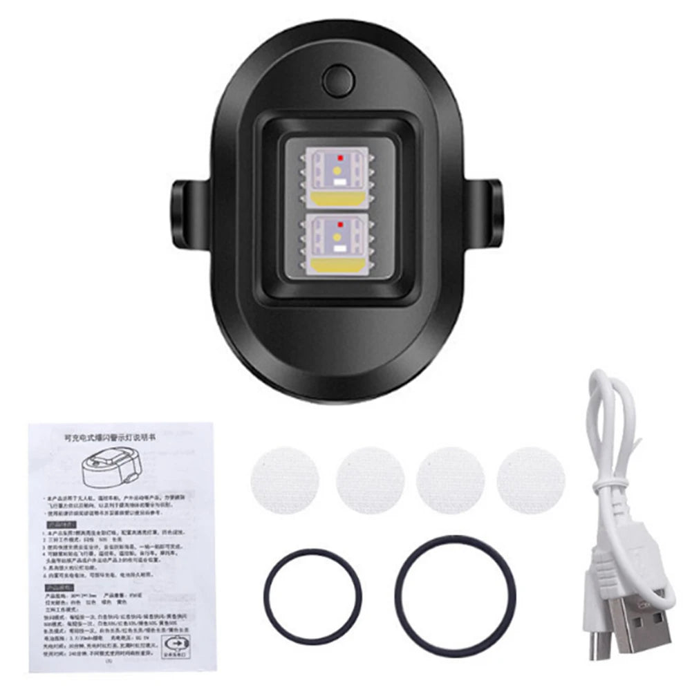 Universal LED Drone Strobe Light 7 Colors Mini Anti-collision Warning Light Turn Signal Indicator Lamp for Motorcycle/Car/Drone