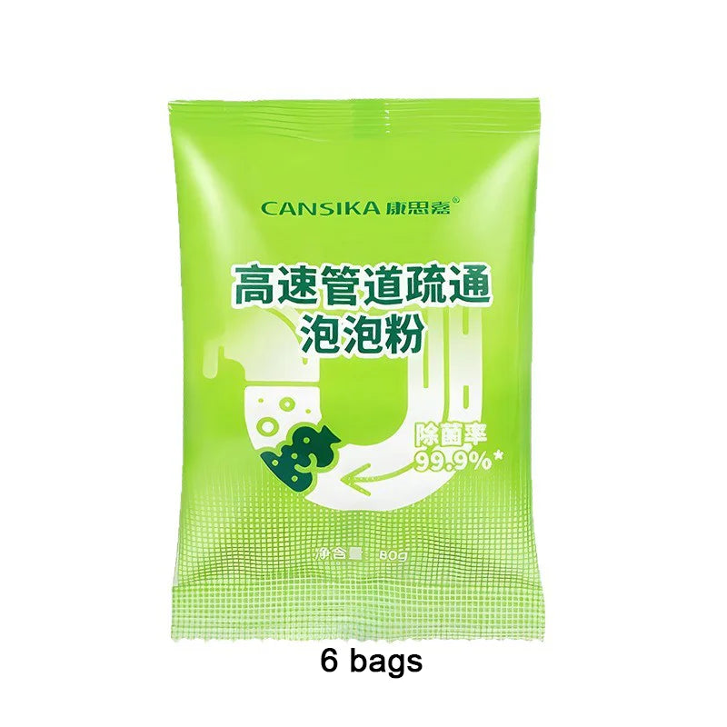 1/3/6 Bag Pipeline Clearing Powder Fast-Acting Formula Powerful Clog Removal For Home Bathroom Kitchen Use