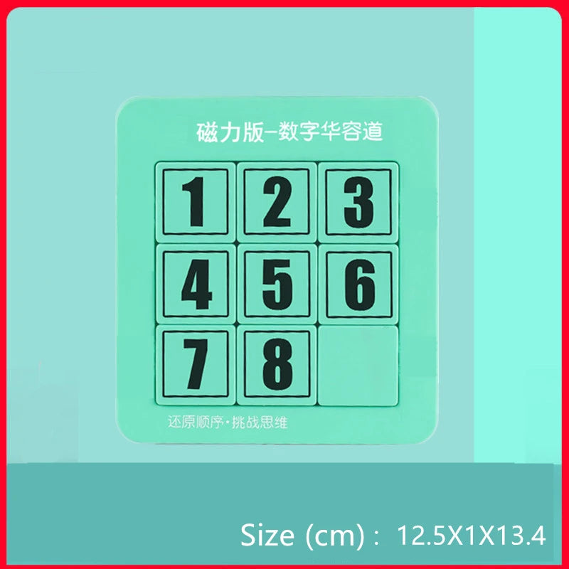 Intelligence Improvement Training Digital Huarong Road, Magnetic Children's Educational Magnetic Puzzle Thinking Training Toys