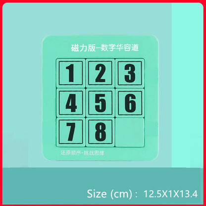 Intelligence Improvement Training Digital Huarong Road, Magnetic Children's Educational Magnetic Puzzle Thinking Training Toys