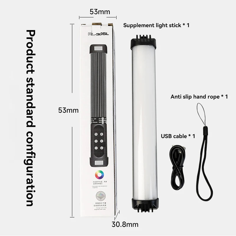 Xiaomi Handheld RGB Colorful Stick Light Handheld LED Light Wand 2500K-9000K Photography Studio Lamp For Video Vlog Fill Light