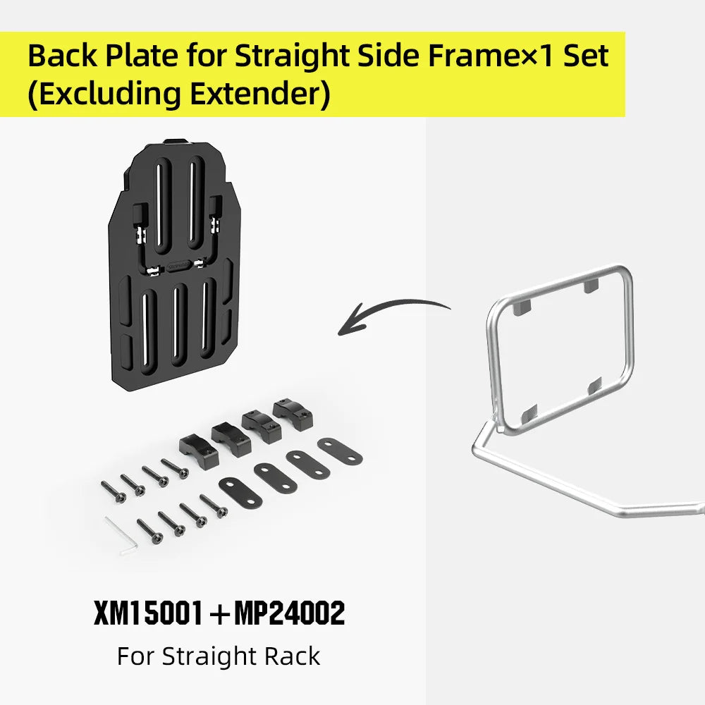 Rhinowalk Motorcycle Side Bag Accessories For MJX2004 Installing Fit Motor Irregularly Curved Bracket Avoiding Touch Exhaust