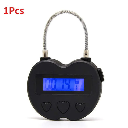 Smart Waterproof Time Lock LCD Display Timer Multifunctional Travel Bag Lock USB Rechargeable Temporary Timer Padlock