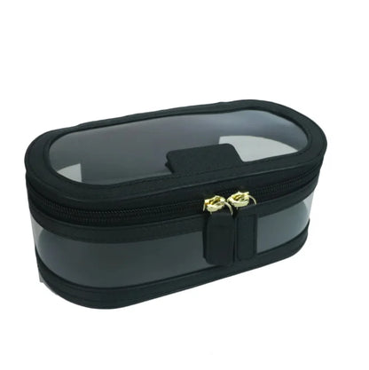 Travel portable multi functional fashionable makeup bag large capacity transparent cosmetic bag with small bag