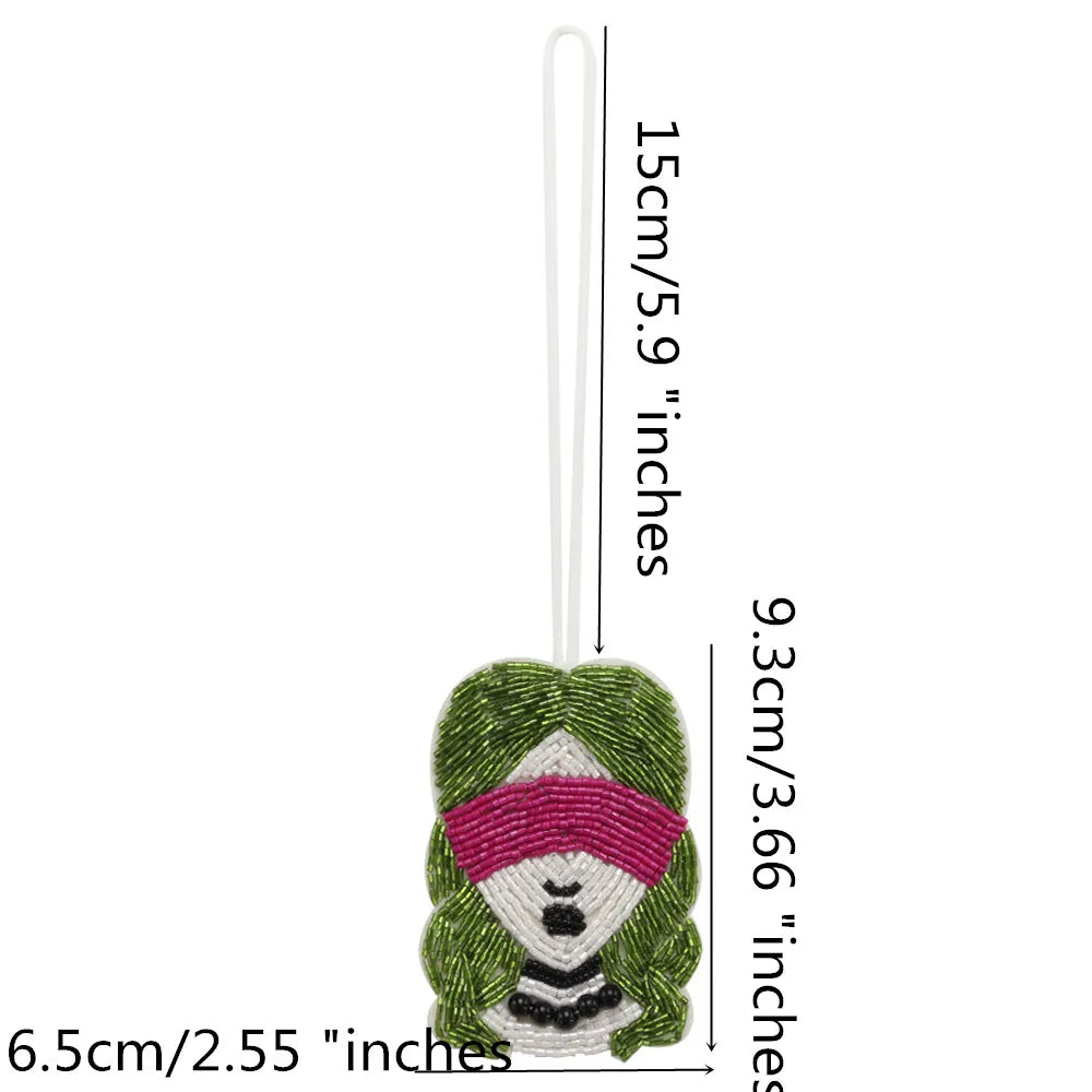 3D Handmade Rhinestone Beaded Coconut tree, butterfly hanging rope Patches Crystal Bag lanyard Patch beading Applique Patch