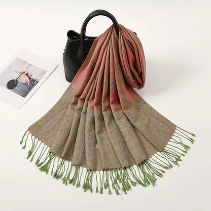 70x190CM Women Cotton Jacquard Scarf Big Shawl Fashion Elegant Lady Long Printing Decorate Scarves Sun Protection Bandana Hijab